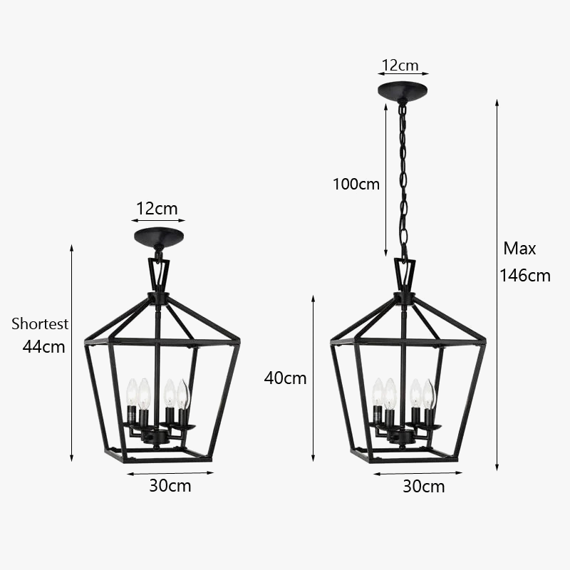 Retro Minimalist American Farmhouse Restaurant Chandelier for Kitchen, Hallway, and Bedroom