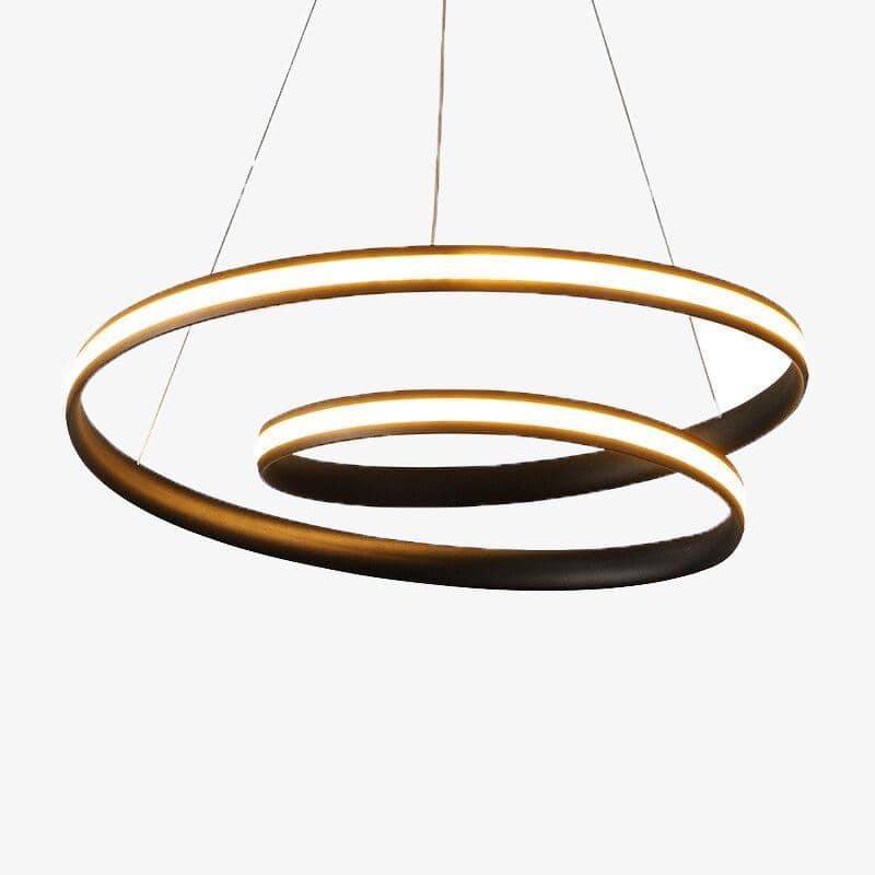 Spiral Aluminum LED Chandelier Light Design