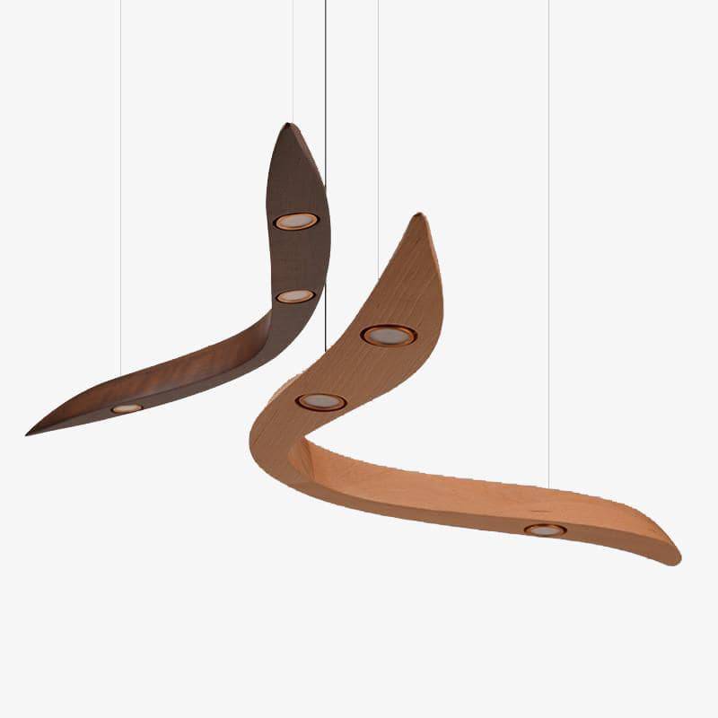 Round Wooden LED Branch Design Chandelier
