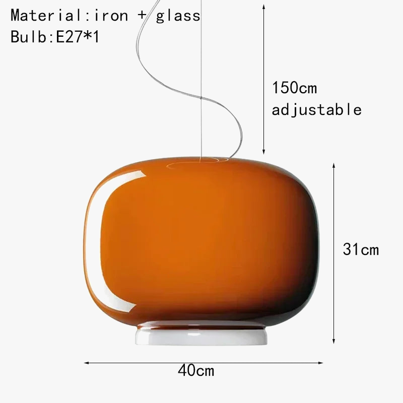 Italian Glass Pendant Light for Bars and Restaurants
