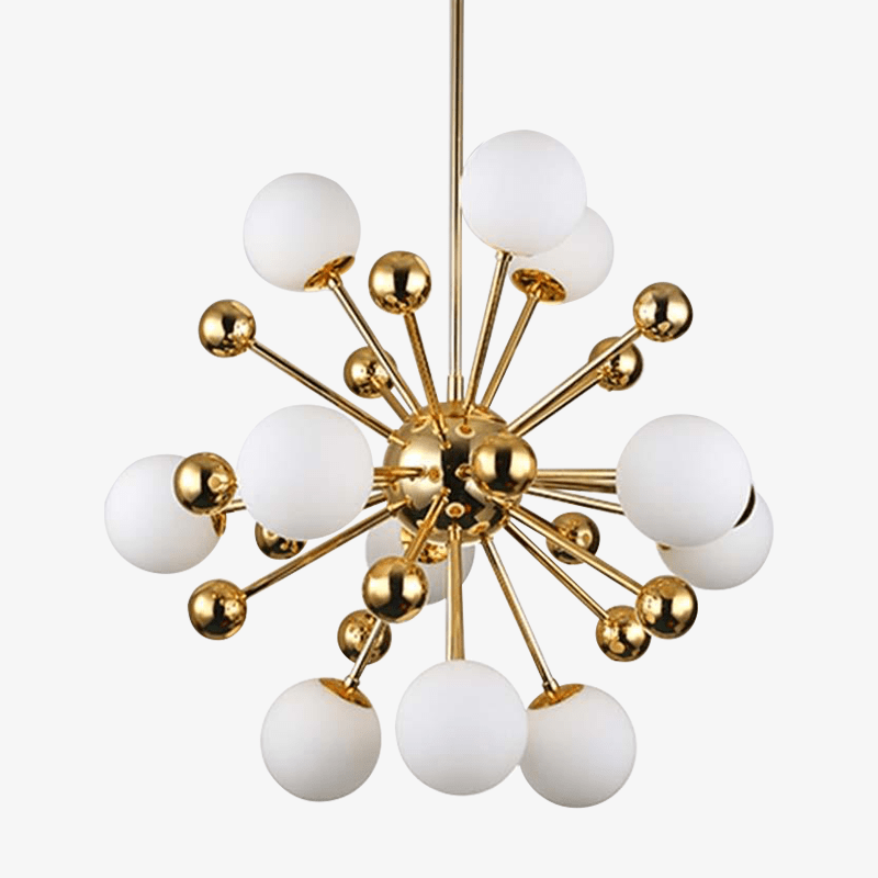 Creative Multi-Ball Glass Pendant Light with Gold Finish