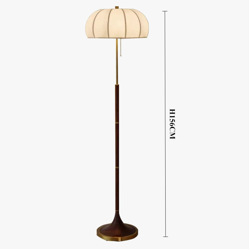 Nordic Retro Fabric Floor Lamp with LED Light