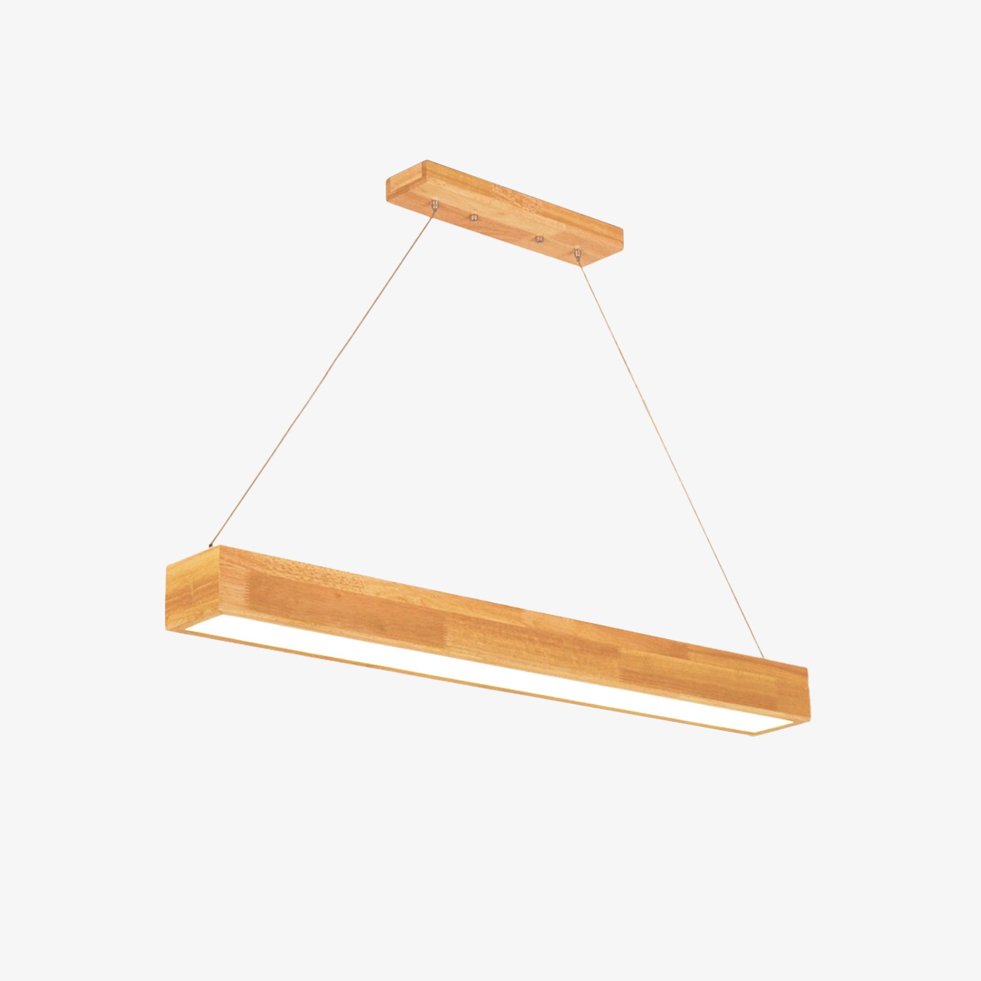LED Wooden Rectangle Pendant Light