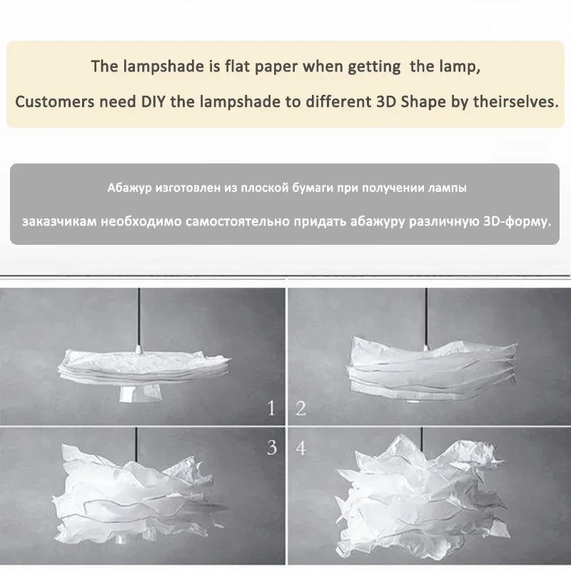 Elegant Cloud Paper Pendant Light for Modern Home Decor