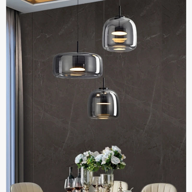 Italian Minimalist Glass Pendant Light for Modern Lighting