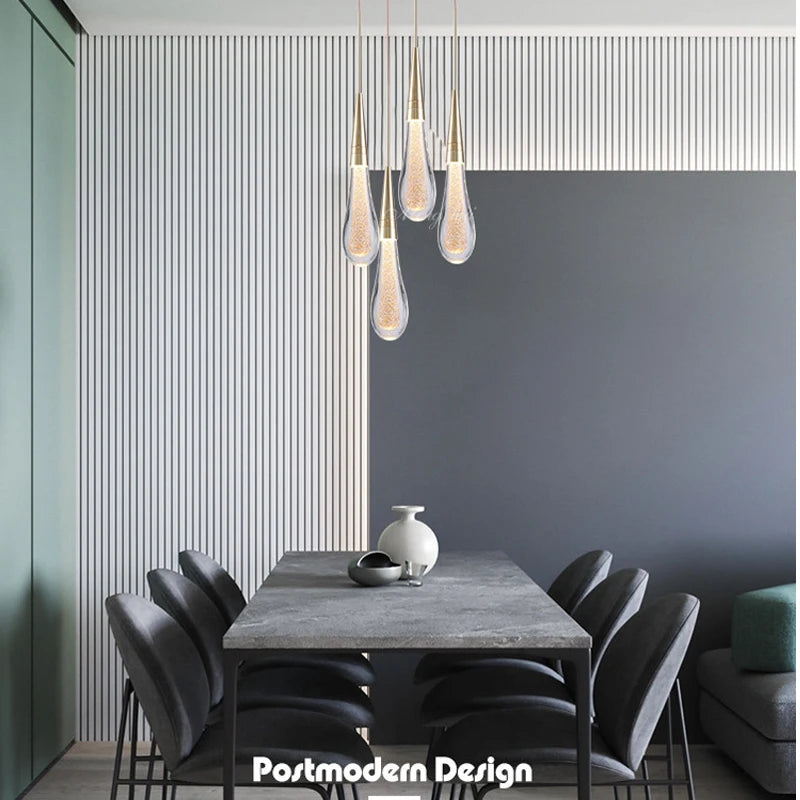 Crystal Water Drop Chandelier for Home Decor