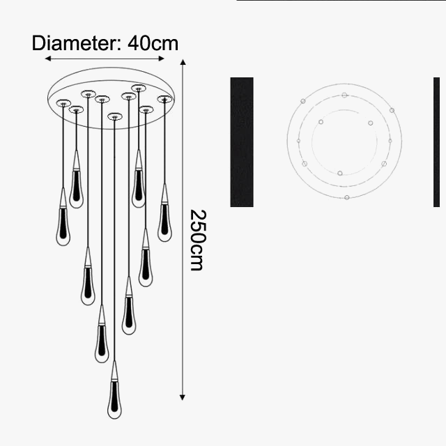 Crystal Water Drop Chandelier for Home Decor