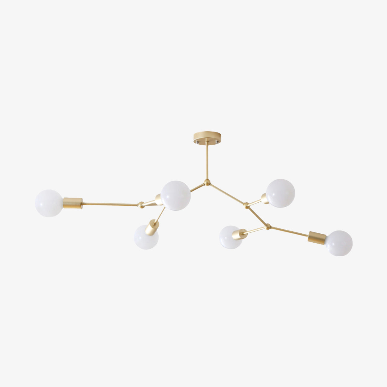 Industrial LED Chandelier with Multiple Metal Branches Rally
