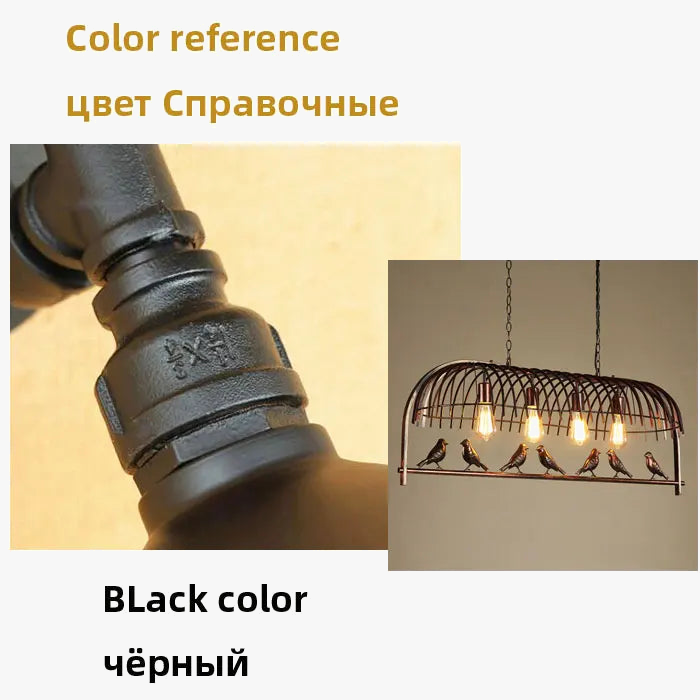 Creative Retro Industrial Bird Iron Pendant Light for Loft, Restaurant, Bar