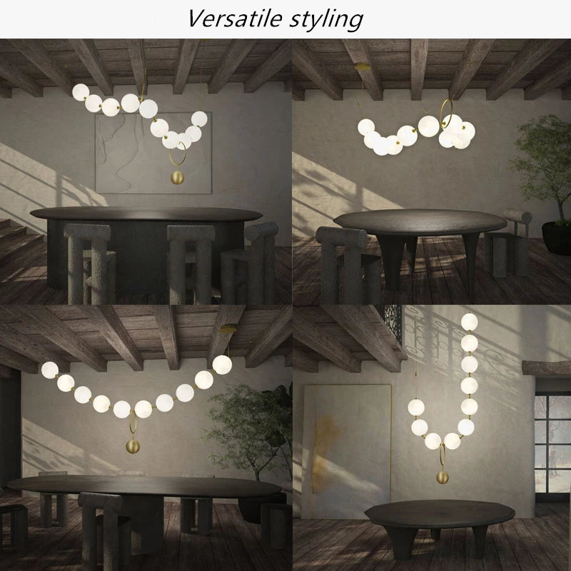 Italian Designer CC 10 LED Glass Ball Pendant Light