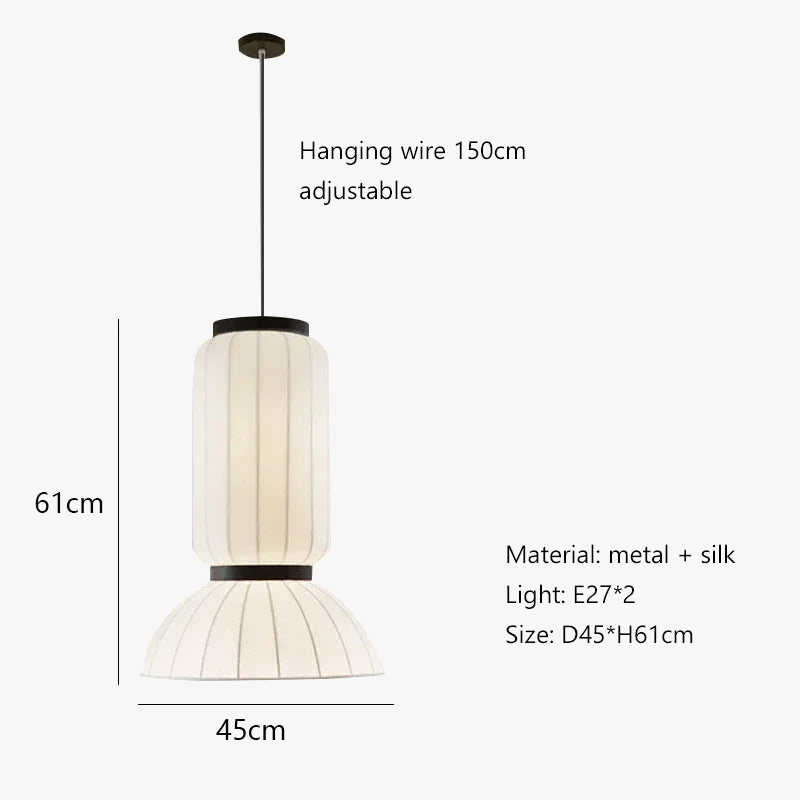 Minimalist Nordic Wabi Sabi Silk LED Pendant Light