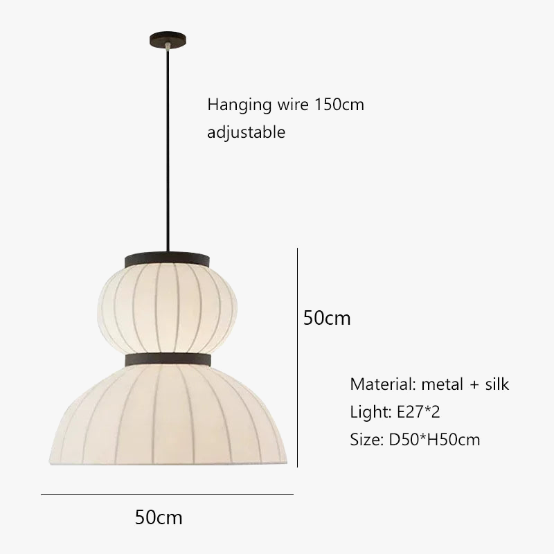 Minimalist Nordic Wabi Sabi Silk LED Pendant Light