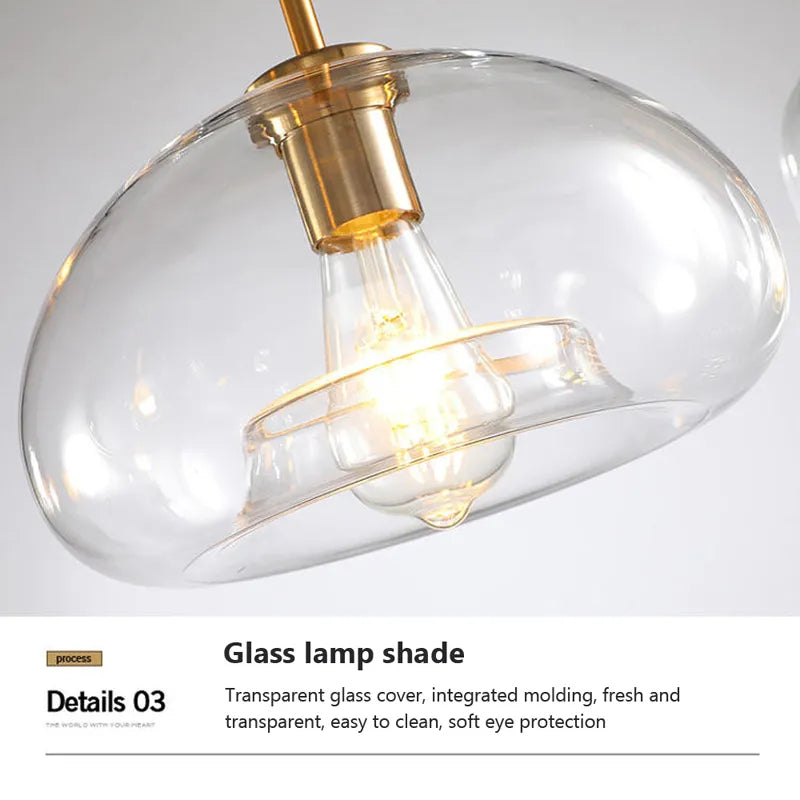Industrial Glass LED Pendant Light