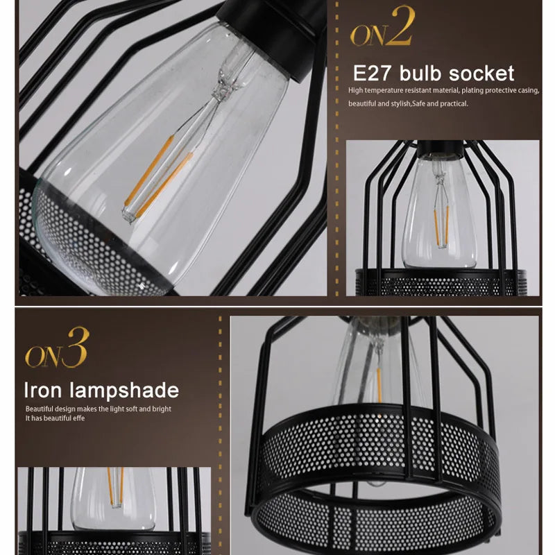 Industrial Retro Style 3/4/5-Light Pendant Lamp