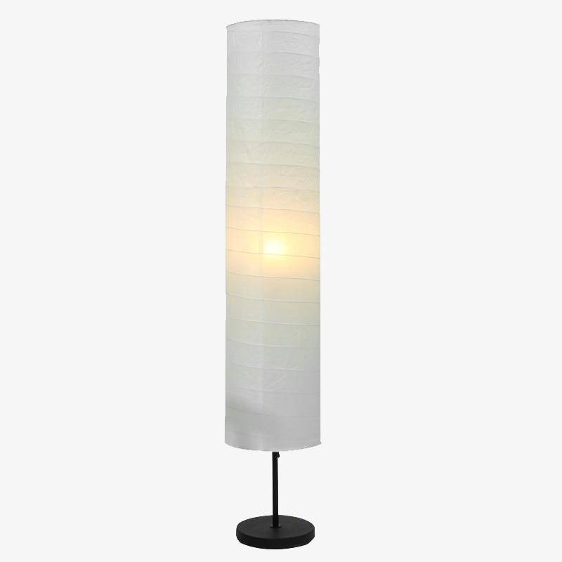 Modern Floor Lamp with Cylindrical Paper Shade