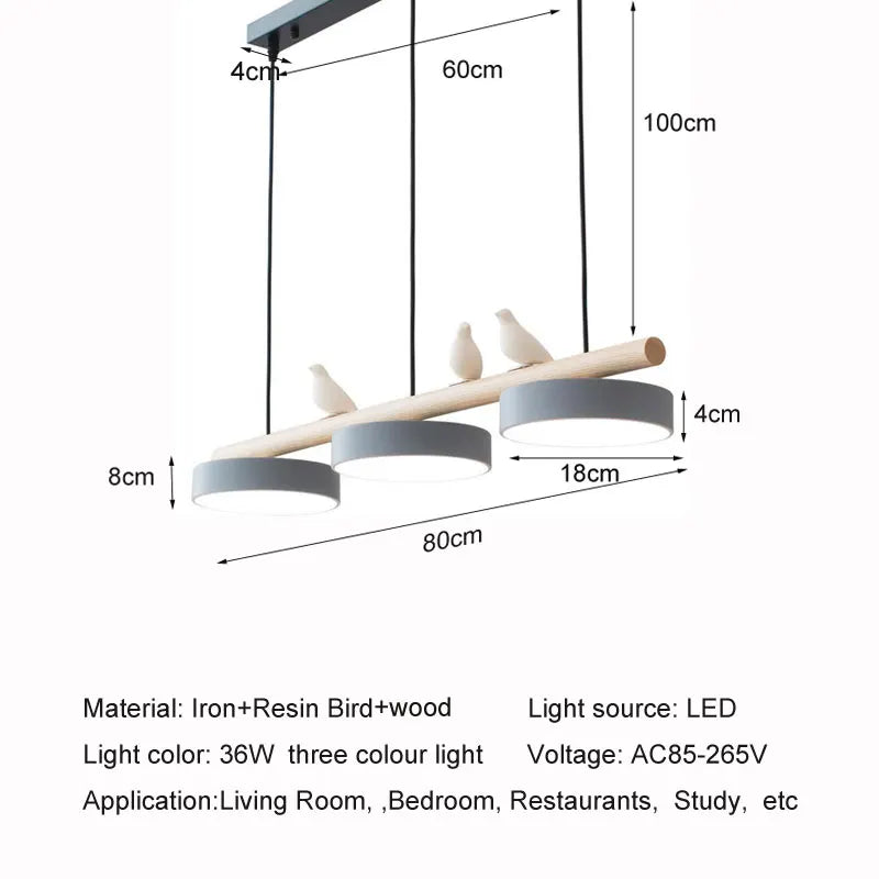 Modern Nordic LED Minimalist Bird Macaron Iron Decor