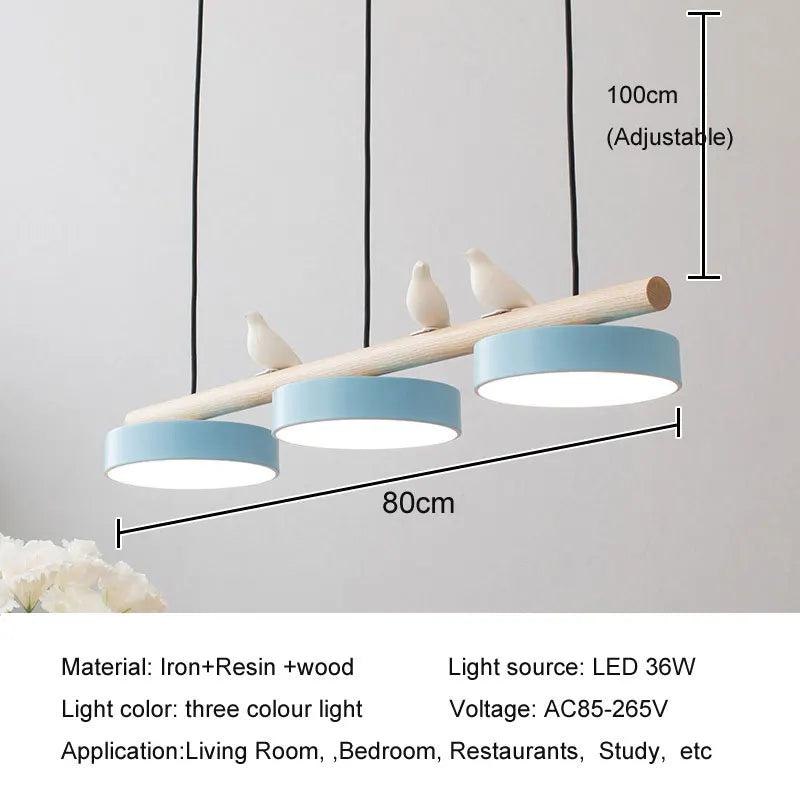 Modern Nordic LED Minimalist Bird Macaron Iron Decor