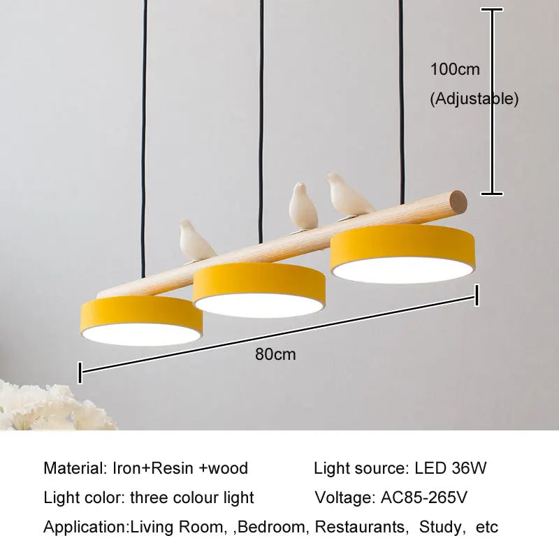 Modern Nordic LED Minimalist Bird Macaron Iron Decor