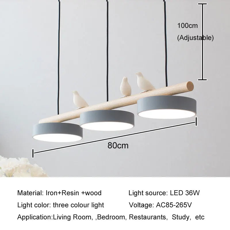 Modern Nordic LED Minimalist Bird Macaron Iron Decor