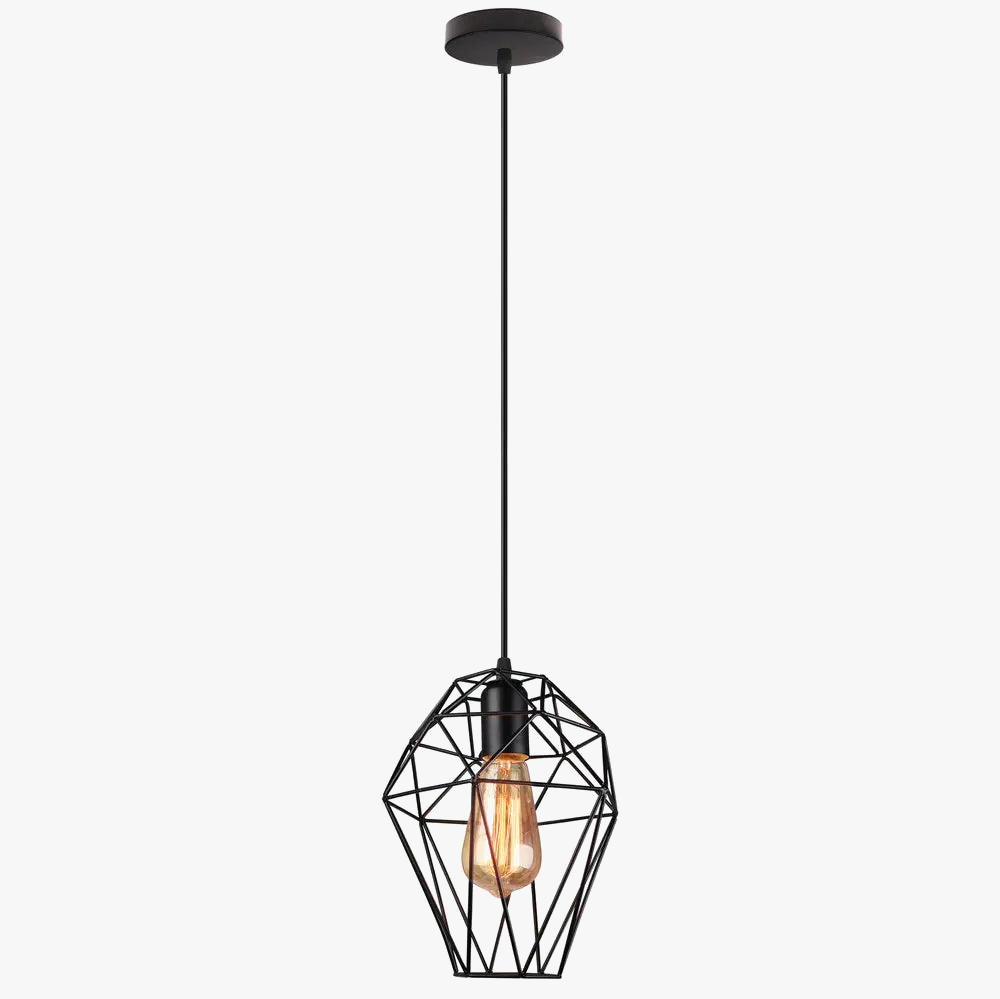 Modern Vintage Birdcage Diamond Pendant Light