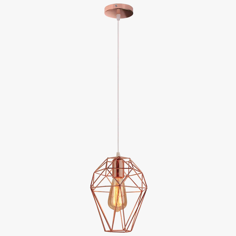 Modern Vintage Birdcage Diamond Pendant Light