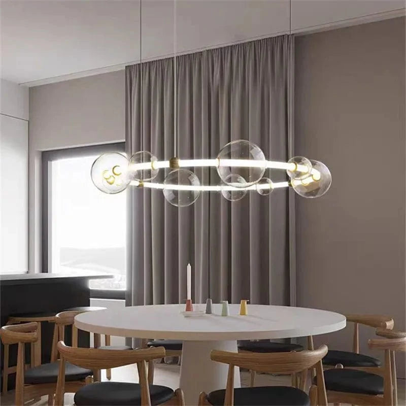 Luxury Bubble Long Strip LED Lighting with Creative Clear Glass Norenza