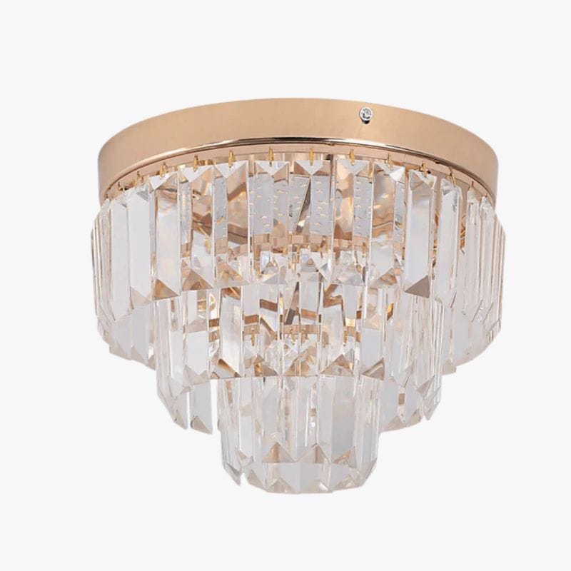 Luxury Crystal Flush Mount Ceiling Light – Modern Gold Chandelier Norenza