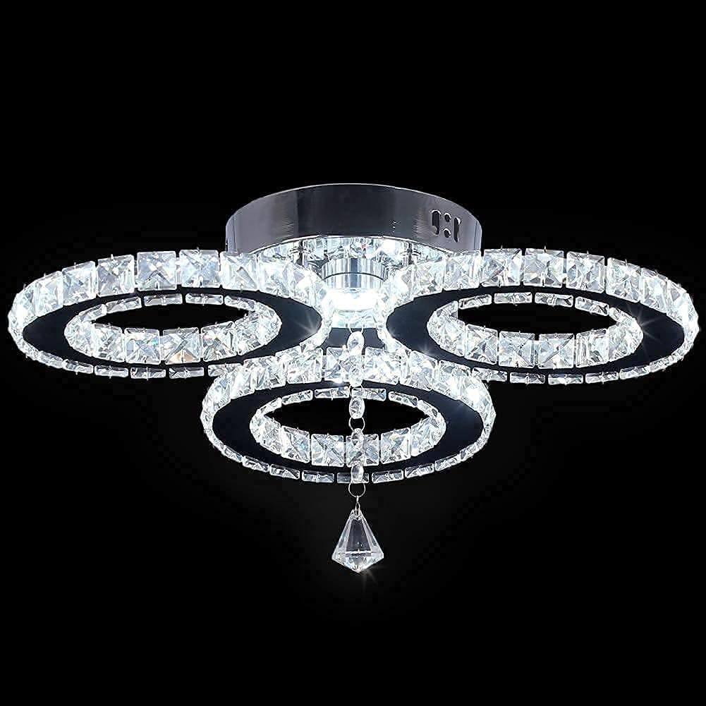Luxury LED Crystal Glass Chandelier Clear / 3 lights Norenza