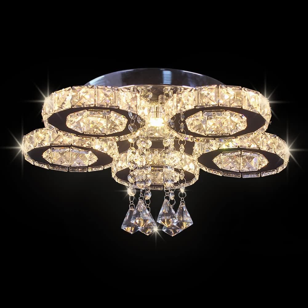 Luxury LED Crystal Glass Chandelier Gold / 5 lights Norenza