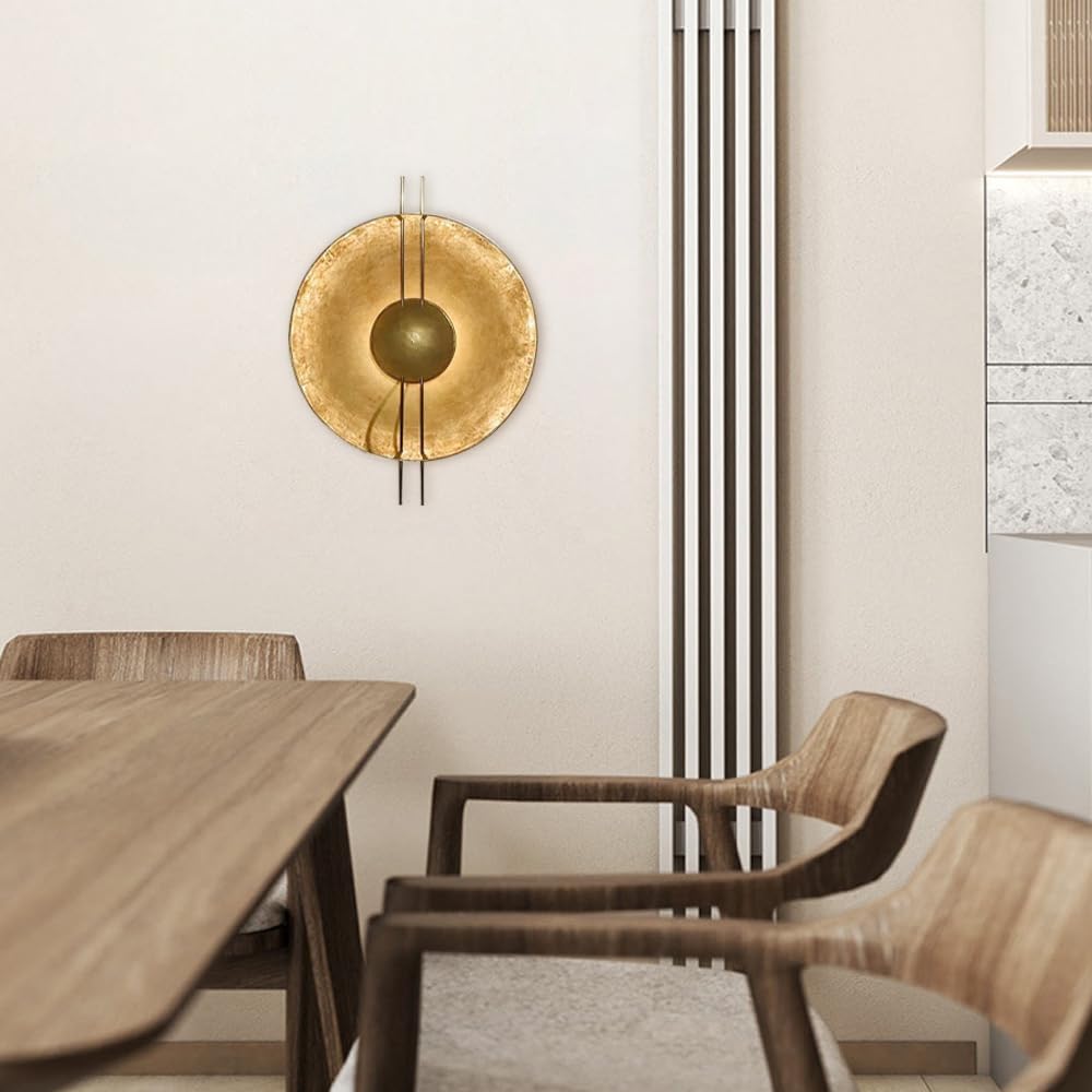 Luxury LED Wall Sconce with Multiple Gold Metal Discs Norenza