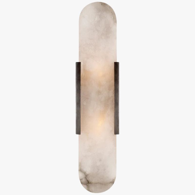 Luxury Long Marble LED Wall Sconce Black Norenza