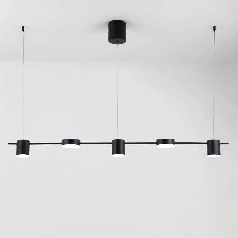 Luxury Metal LED Pendant Light - Sleek Long Design Black / 5 lights Norenza