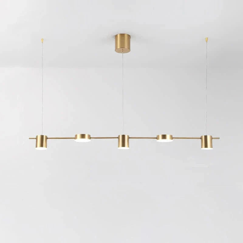 Luxury Metal LED Pendant Light - Sleek Long Design Gold / 5 lights Norenza