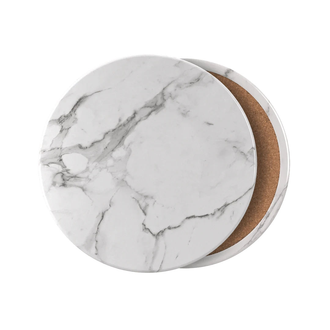 Marble Coaster (SET OF 2) White Norenza