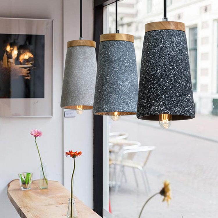 Marta Cement Shade LED Suspension Design Light Norenza