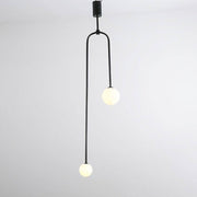Metal Suspension Design LED Light with Double Glass Sphere Fly Black Norenza