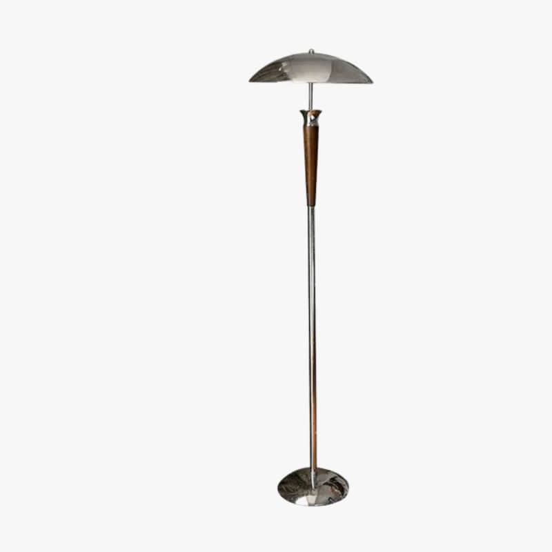 Mid-Century Wood and Metal Floor Lamp – Retro Modern Standing Light Norenza