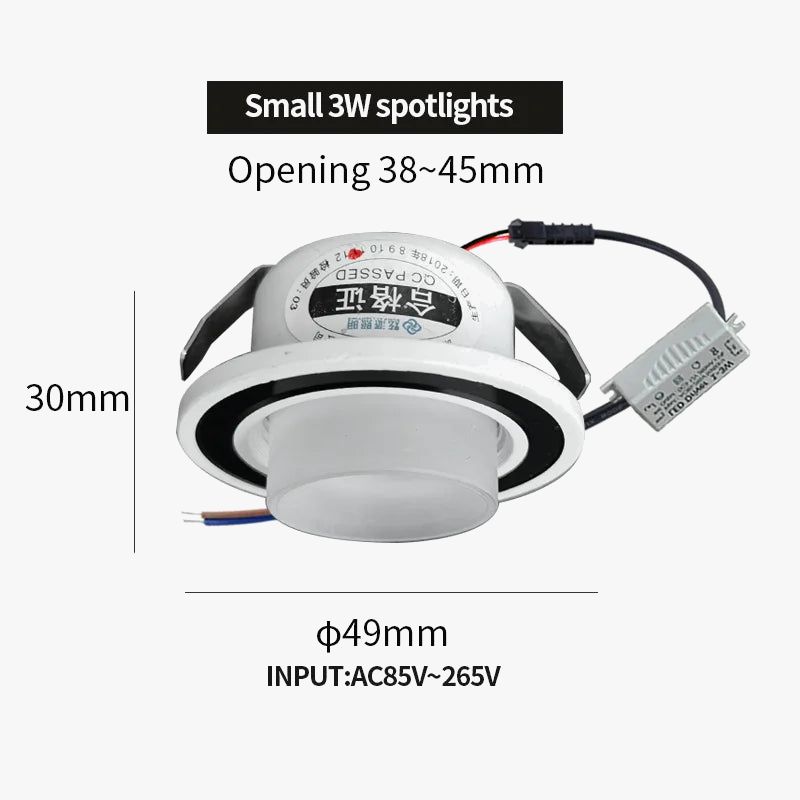 Mini Recessed Decorative Spotlight with Built-in Driver