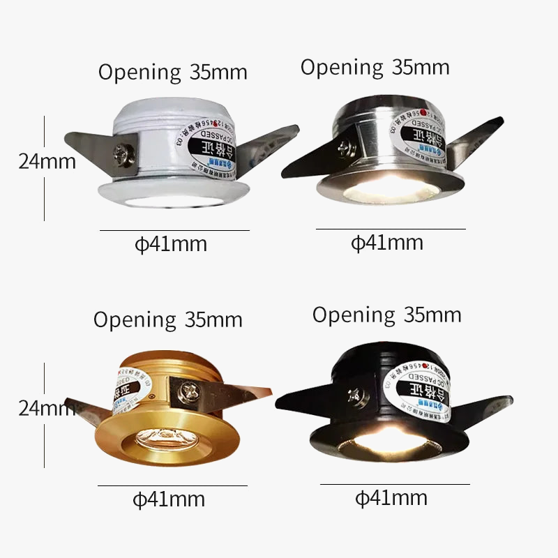 Mini Recessed LED Spot Light for Indoor Use with Driver Included