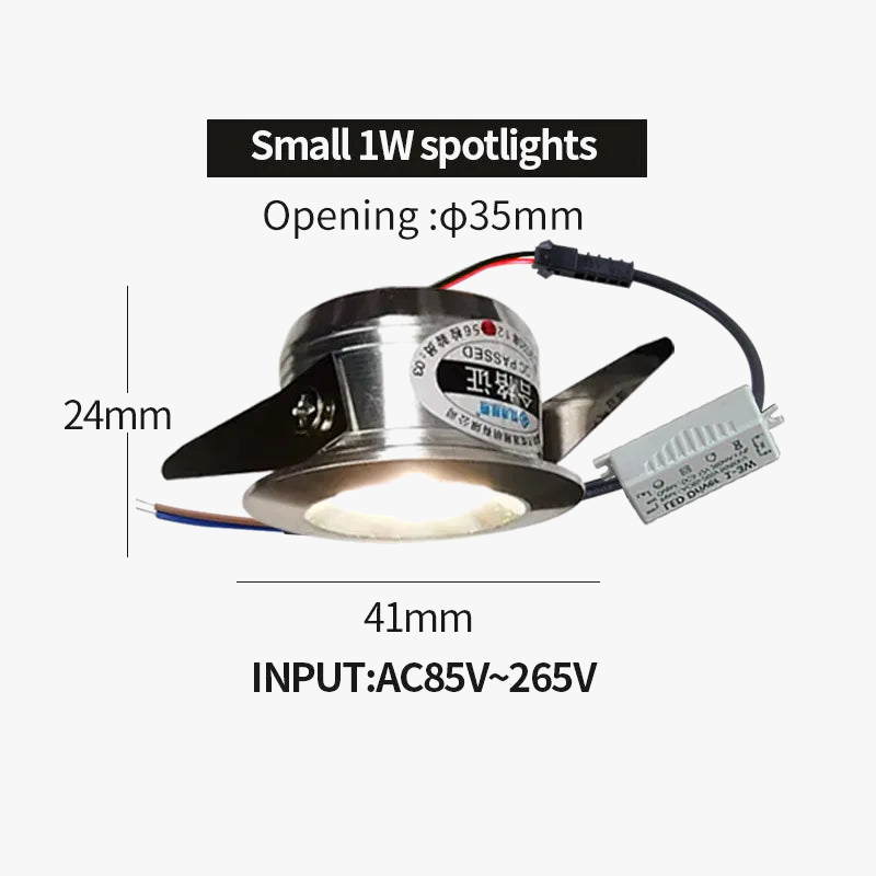 Mini Recessed LED Spot Light for Indoor Use with Driver Included