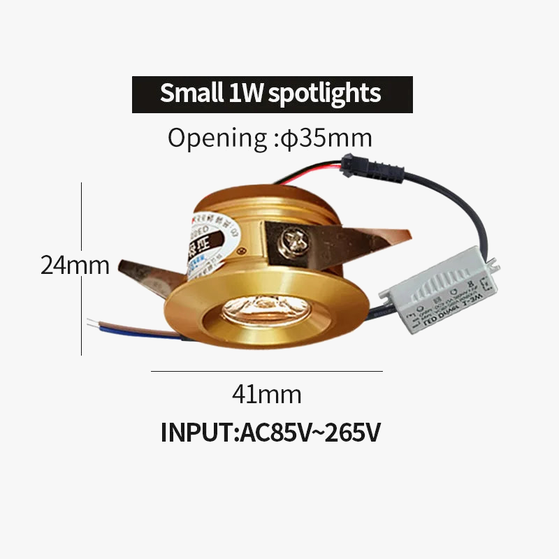 Mini Recessed LED Spot Light for Indoor Use with Driver Included