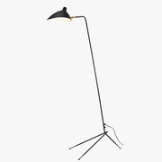 Minimalist Black Metal Floor Lamp with Rotating Shade Norenza