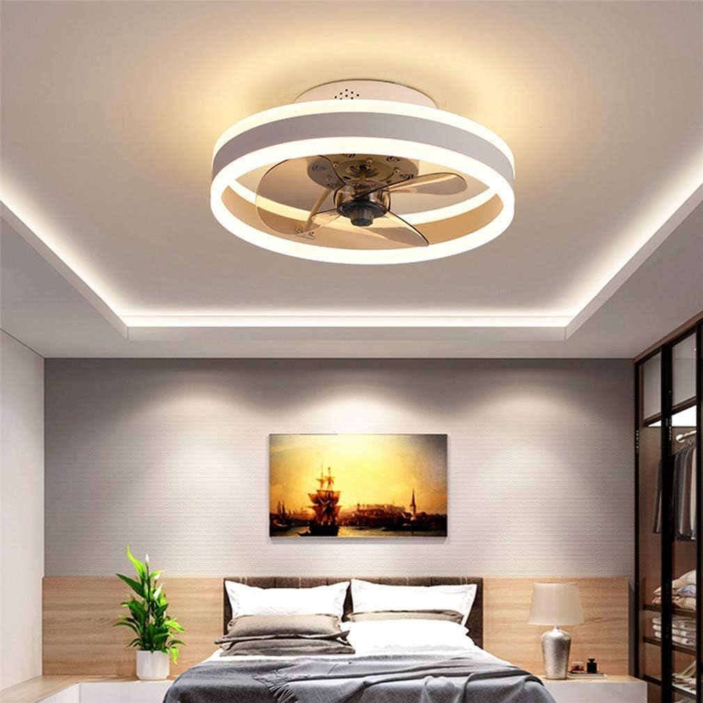 Minimalist Ceiling Fan with LED Crystal Light and Remote Control Norenza