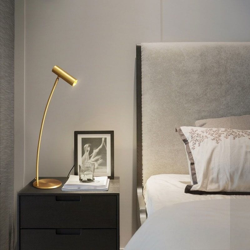 Minimalist Copper Desk Lamp for Reading and Decor Norenza