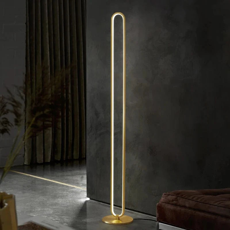 Minimalist Copper LED Floor Lamp for Nordic Home Decor Norenza