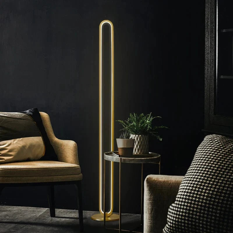 Minimalist Copper LED Floor Lamp for Nordic Home Decor Norenza