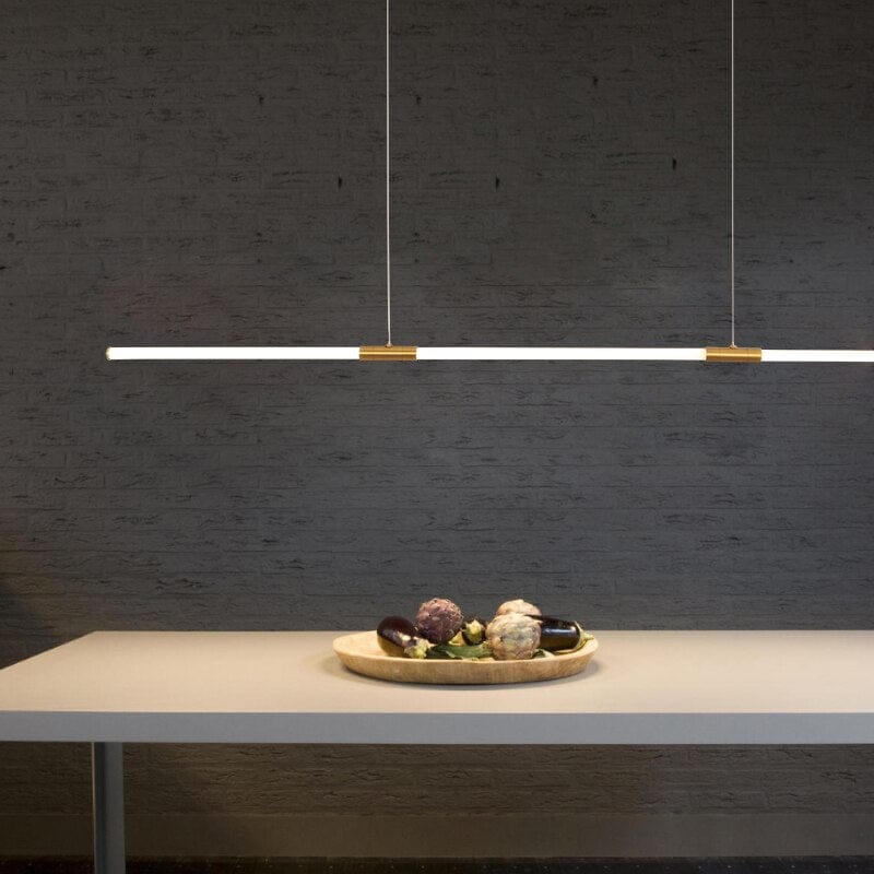 Minimalist Gold LED Chandelier Design by Nevy Norenza