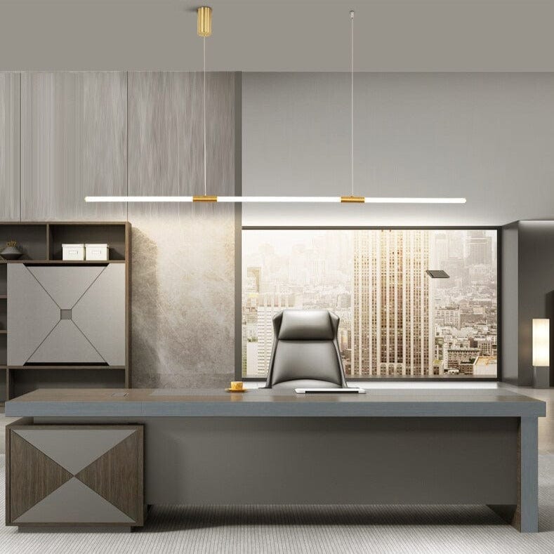 Minimalist Gold LED Chandelier Design by Nevy Norenza