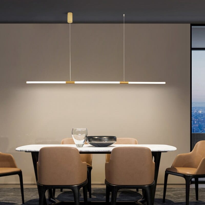 Minimalist Gold LED Chandelier Design by Nevy Norenza