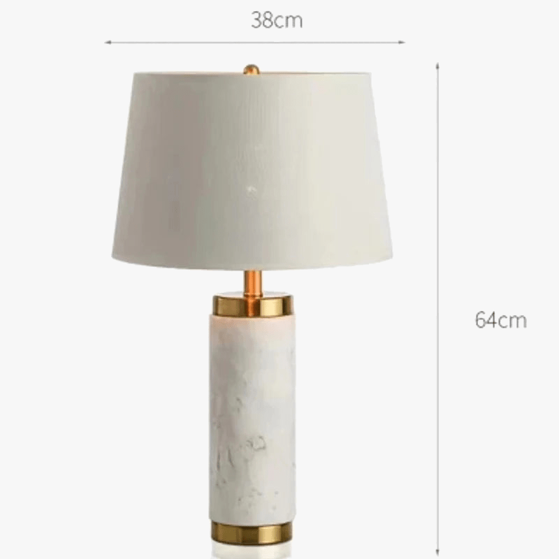 Minimalist Marble Fabric Desk Lamp for Elegant Interiors Norenza